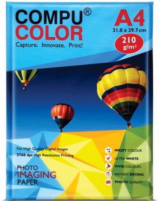 COMPU COLOR CAST COATED PRIMO Glossy Photo Paper 210GSM (A4 size, 20 sheets) Unruled A4 210 gsm Photo Paper(Set of 1, White)