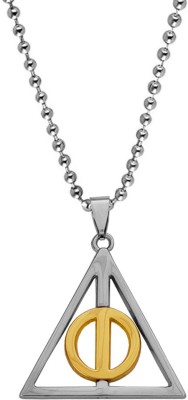 Shiv Jagdamba Rock Star Jewelry Rotational Triangle Locket Pendant Necklace Chain Lover Gift for Men & Women Titanium Stainless Steel, Metal Pendant Titanium Stainless Steel, Metal Pendant