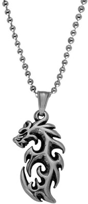 Shiv Jagdamba Rock Star Jewellery Fancy Fashion Vintage Dragon Charm Pendant Necklace Chain For Men & Women Titanium, Sterling Silver Stainless Steel Pendant Titanium, Sterling Silver Stainless Steel Pendant