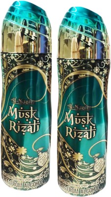 Al-Nuaim Musk Rizali Long Lasting Perfumed Spray Free From Alchohol Pack of-2 Perfume  -  400 ml(For Men & Women)