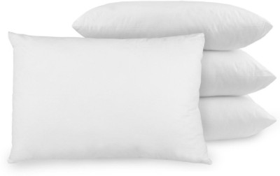 PP Polyester Fibre Solid Sleeping Pillow Pack of 4(White)