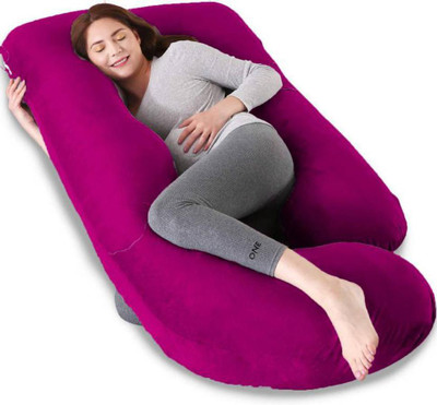 rithwik finishing pregnancy pillow Microfibre Solid Pregnancy Pillow Pack of 1(WINE)
