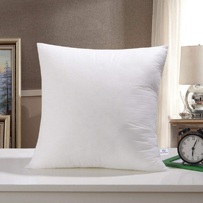 Heart Home Microfibre Solid Cushion Pack of 1(White)