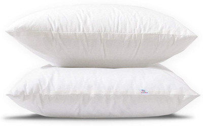 Heart Home Microfibre Solid Cushion Pack of 2(White)