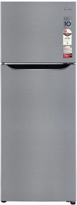 LG 284 L Frost Free Double Door 2 Star Convertible Refrigerator(Shiny Steel, GL-S302SPZY)
