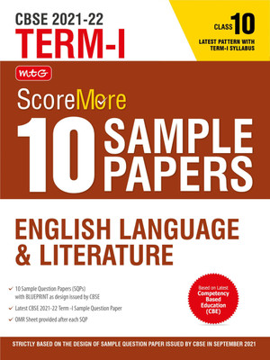 MTG Score More 10 Sample Papers Term 1 English Lang & Literature, MCQ Based CBSE Sample Paper Class 10 For Nov-Dec 2021 Exam(Paperback, Mtg Editorial Board)