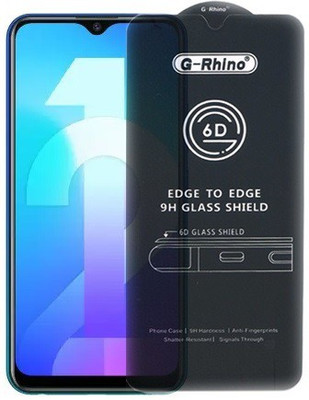 Mersal Edge To Edge Tempered Glass for Vivo Y12(Premium G-Rhino 6D Sensitive Touching Edge to Edge Tempered Glass With Camera Open Cut) Full Glue Branded Glass(Pack of 1)