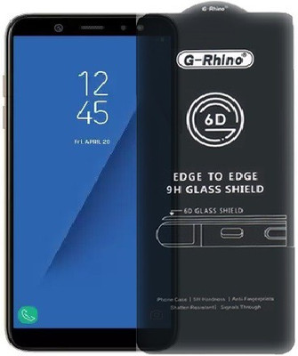 A-Allin1 Edge To Edge Tempered Glass for Samsung Galaxy A6, (G-Rhino Premium Branded Edge To Edge Full Glue With Perfect Camera Cutting)(Pack of 1)