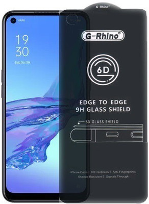 Bigil Edge To Edge Tempered Glass for Oppo A53, (Premium G-Rhino 6D Sensitive Touching Edge to Edge Tempered Glass With Camera Open Cut)(Pack of 1)