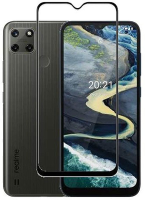 welldesign Edge To Edge Tempered Glass for Realme C25Y, Realme C25 Y(Pack of 1)