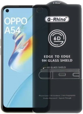 Mersal Edge To Edge Tempered Glass for Oppo A54(Premium G-Rhino 6D Sensitive Touching Edge to Edge Tempered Glass With Camera Open Cut) Full Glue Branded Glass(Pack of 1)