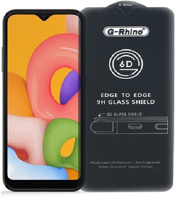 A-Allin1 Edge To Edge Tempered Glass for Samsung Galaxy A01, (G-Rhino Premium Branded Edge To Edge Full Glue With Perfect Camera Cutting)(Pack of 1)