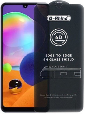 A-Allin1 Edge To Edge Tempered Glass for Samsung Galaxy A31, (G-Rhino Premium Branded Edge To Edge Full Glue With Perfect Camera Cutting)(Pack of 1)