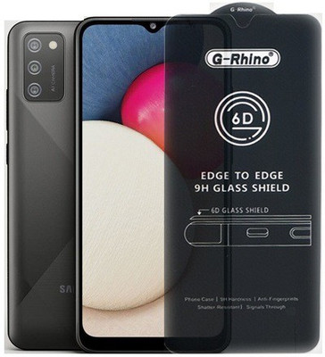 A-Allin1 Edge To Edge Tempered Glass for Samsung Galaxy A02s, (G-Rhino Premium Branded Edge To Edge Full Glue With Perfect Camera Cutting)(Pack of 1)
