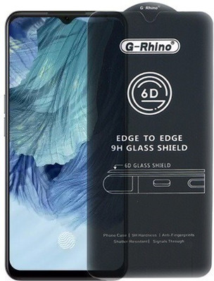 Mersal Edge To Edge Tempered Glass for Oppo F17(Premium G-Rhino 6D Sensitive Touching Edge to Edge Tempered Glass With Camera Open Cut) Full Glue Branded Glass(Pack of 1)