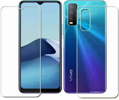 Qayu Front and Back Tempered Glass for Vivo Y12G, Y20i(Pack of 2)