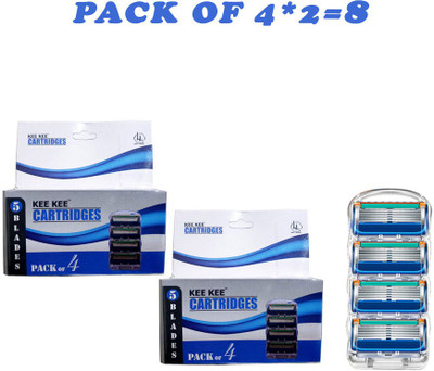 KEE KEE Fusion Compatible Cartridges for Men- 8 Pieces(Pack of 2)