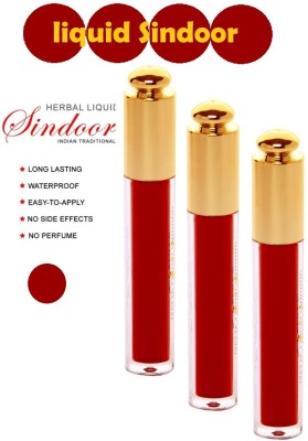 ADJD BEST QUICK DRY & WATER PROOF LONG WEAR RED SIDOOR COMBO OF 3 LIQUID(Red)