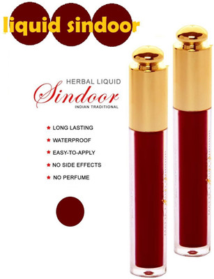 THTC MATTE FINISH & WATER PROOF MAROON LIQUID SINDOOR COMBO LIQUID(Maroon)
