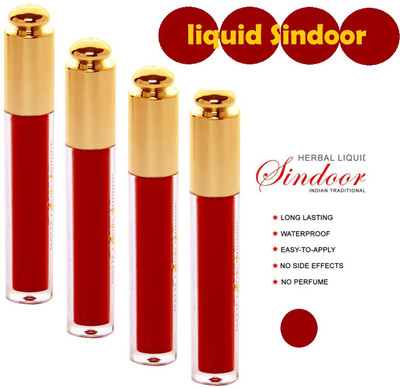 THTC Pro Long lasting Liquid Sindoor Bold Red with Sponge-Tip- Applicator Combo LIQUID(Red)