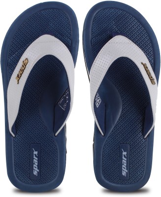 Sparx Men Flip Flops(Grey, Navy , 6)