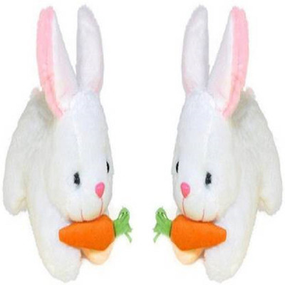 Tashu Collection Rabbit with Carrot Stuffed Soft Plush Toy2.  - 26 cm(White)