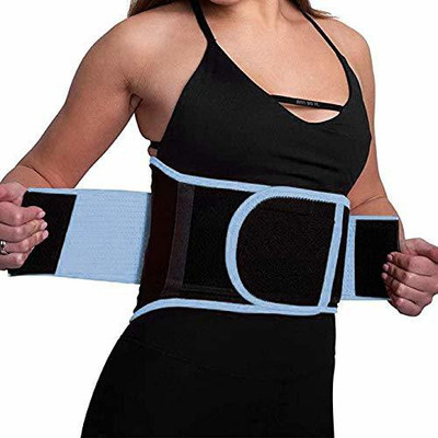 keycraze Waist Trimmer Sauna Ab Belt for Women & Men - Waist Trainer Stomach Wrap Abdominal Belt(Red)