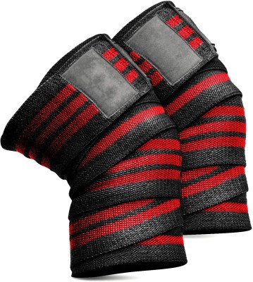 SERVEUTTAM sports Knee Wraps (Pair) for Cross Training WODs,Gym Workout,Weightlifting Knee Support(Red)
