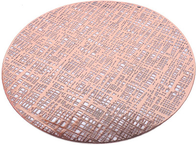DPA Collection Round Pack of 6 Table Placemat(Maroon, PVC)