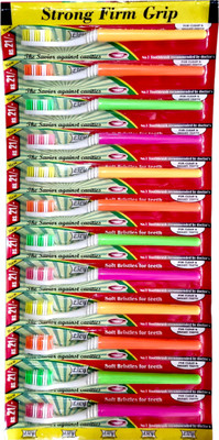RARE-ZONE Super Clean Soft Toothbrush, Soft Bristles for Teeth Soft Toothbrush(Pack of 12)
