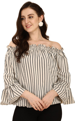 Oomph! Party Printed Women White Top