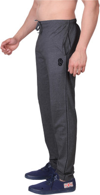 BIG BUTTON Solid Men Silver Track Pants