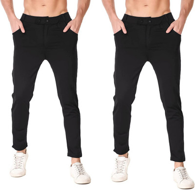 JPM brothers Solid Men Black, Black Track Pants
