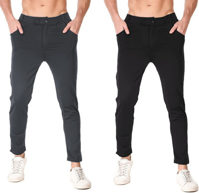 JPM brothers Solid Men Black, Grey Track Pants