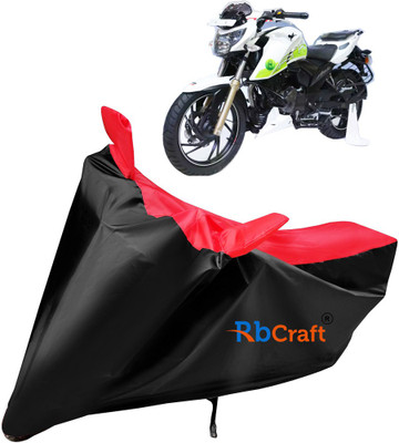 Rbcraft Waterproof Two Wheeler Cover for TVS(Apache RTR 200 Fi E100, Red, Black)