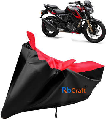 Rbcraft Waterproof Two Wheeler Cover for TVS(Apache RTR 200 4V, Red, Black)