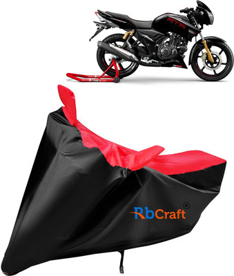 Rbcraft Waterproof Two Wheeler Cover for TVS(Apache RTR 180, Red, Black)