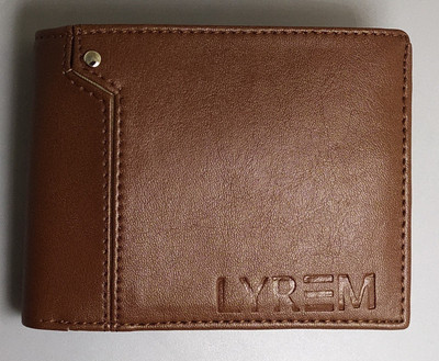 LYREM Men Casual Tan Artificial Leather Wallet(3 Card Slots)