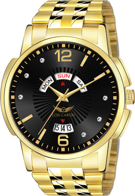 LOIS CARON LCS-8504 ORIGINAL GOLD PLATED DAY & DATE FUNCTIONING WATCH FOR BOYS Analog Watch - For Men