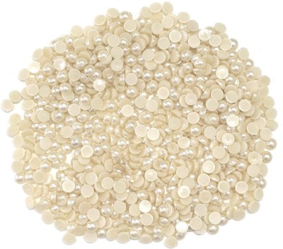 ASIAN HOBBY CRAFTS Half Round Pearl Beads for Jewellery Making and Other Craft Work (6mm, 200g).