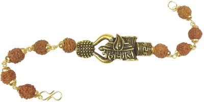 Adhvik Rudraksha Gold-plated Bracelet Set