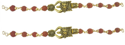 Utkarsh Rudraksha Gold-plated Bracelet Set(Pack of 2)