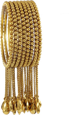NMII Metal Gold-plated Bangle Set(Pack of 8)