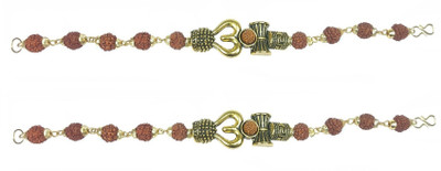 Utkarsh Rudraksha Gold-plated Bracelet Set(Pack of 2)