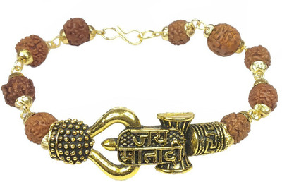 Utkarsh Rudraksha Gold-plated Bracelet Set