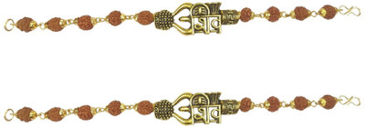 Utkarsh Rudraksha Gold-plated Bracelet Set(Pack of 2)