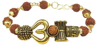 Adhvik Rudraksha Gold-plated Bracelet Set