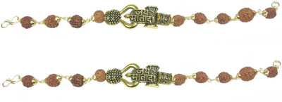Utkarsh Rudraksha Gold-plated Bracelet Set(Pack of 2)