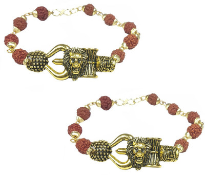 Utkarsh Rudraksha Gold-plated Bracelet Set(Pack of 2)