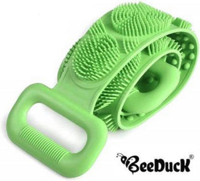 BeeDuck Silicone Body Back Scrubber, Double Side Bathing Brush for Skin Deep Cleaning Massage, Dead Skin Removal Exfoliating Belt for Shower, Easy to Clean, Lathers Well for Men & Women BeeDuck Silicone Body Back Scrubber, Double Side Bathing Brush for Skin Deep Cleaning Massage, Dead Skin Removal Exfoliating Belt for Shower, Easy to Clean, Lathers Well for Men & Women